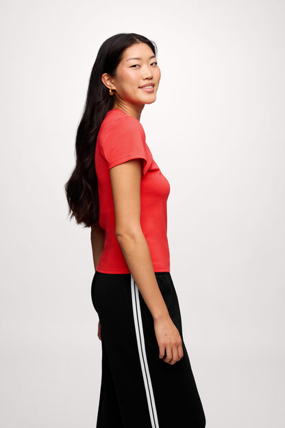 Shrunken Tee | Hibiscus