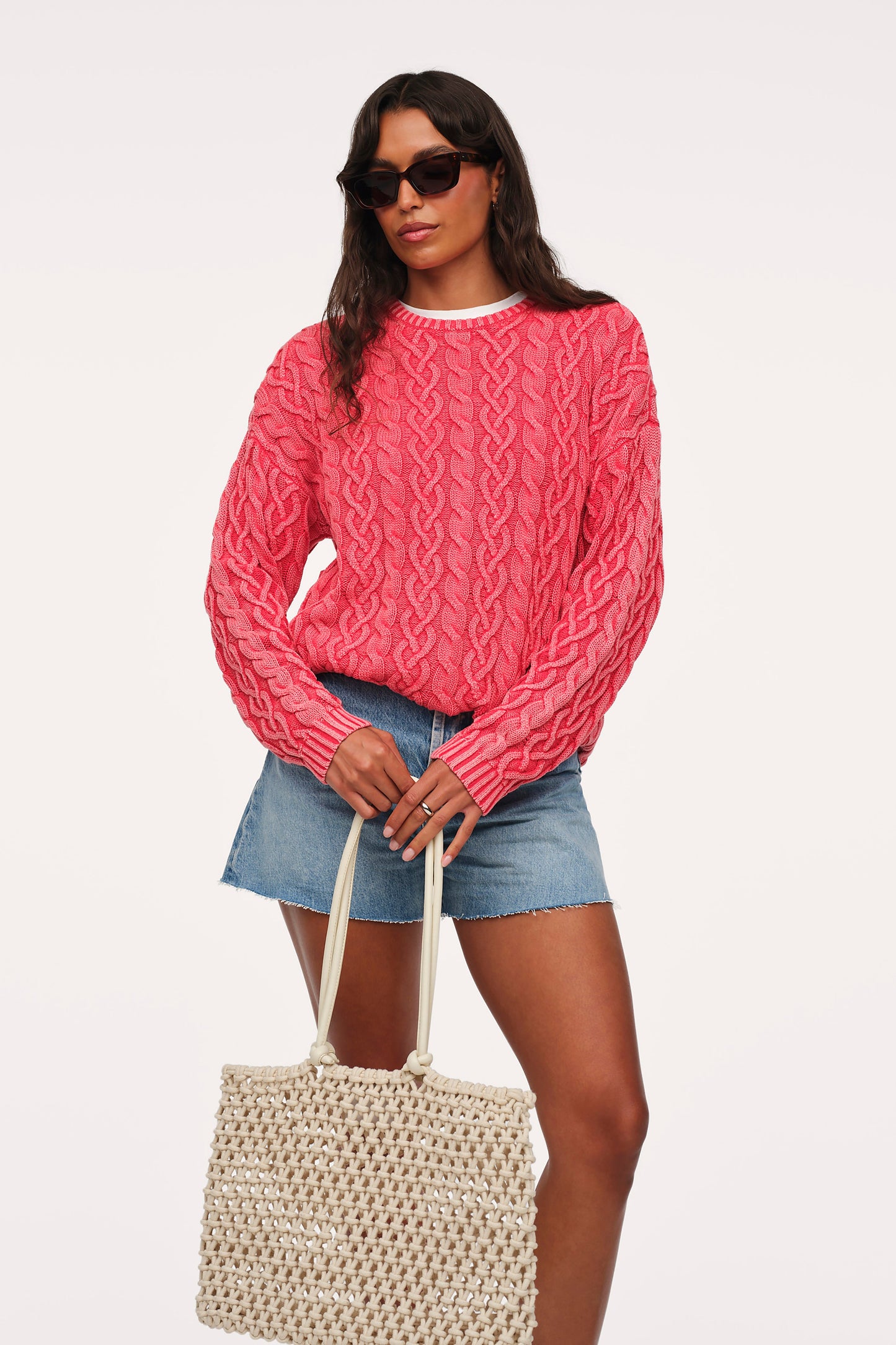Lightweight Cable Sweater | Cayenne