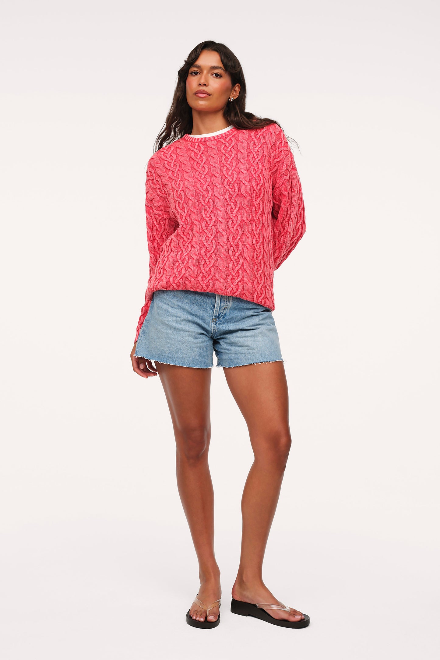 Lightweight Cable Sweater | Cayenne