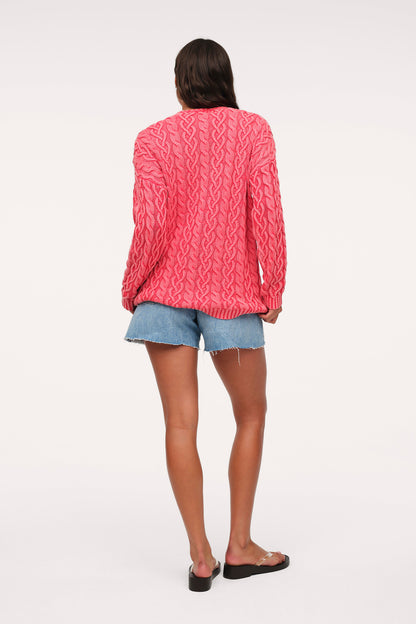 Lightweight Cable Sweater | Cayenne