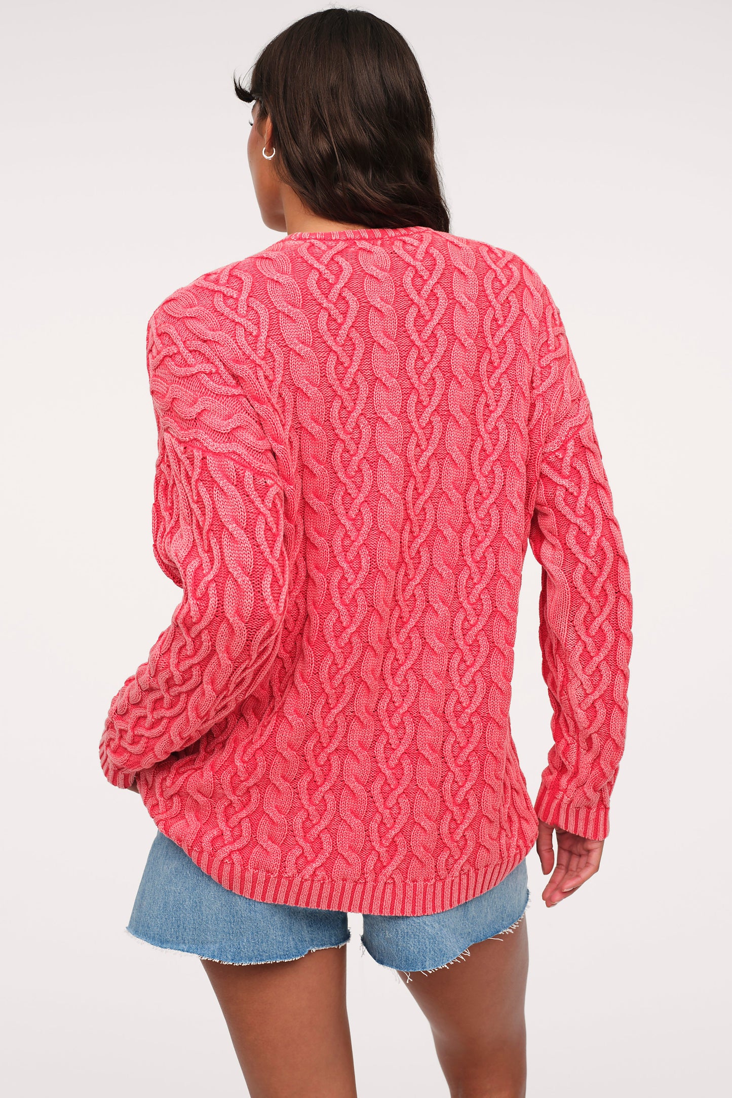 Lightweight Cable Sweater | Cayenne
