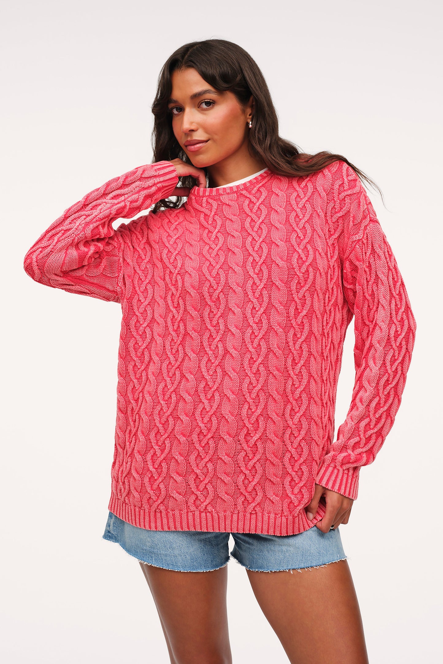 Lightweight Cable Sweater | Cayenne