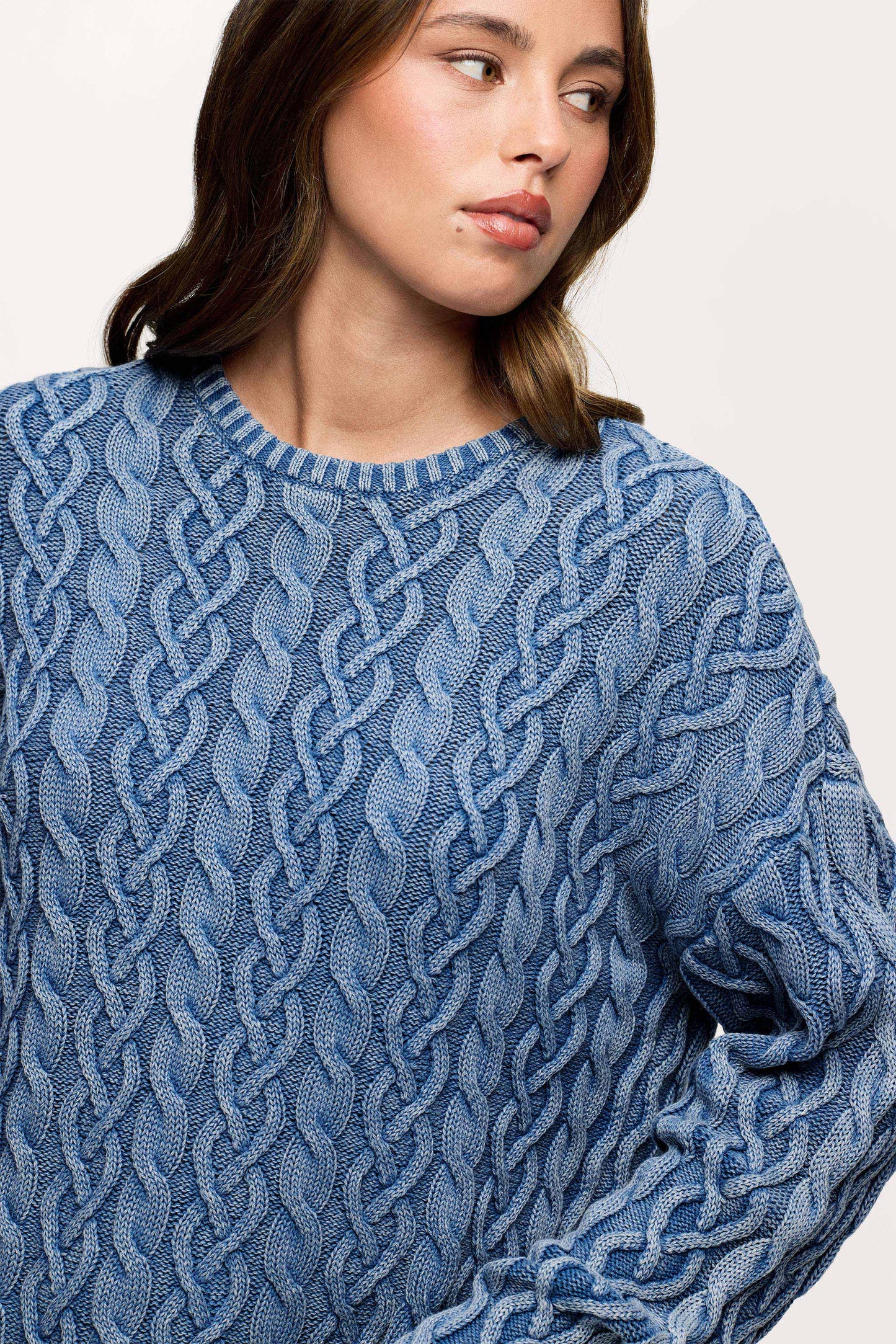 Lightweight Cable Sweater | Harbor