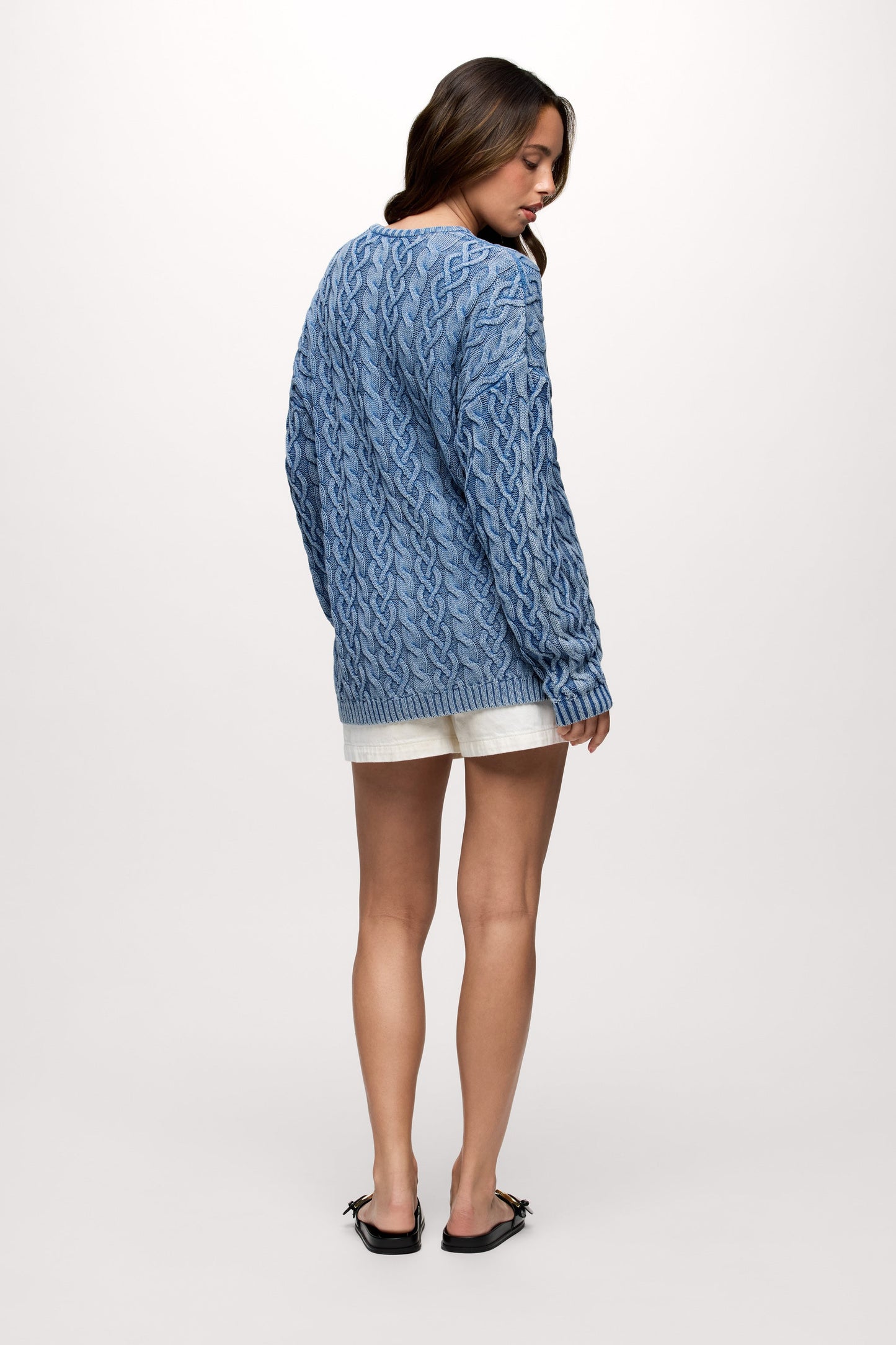 Lightweight Cable Sweater | Harbor