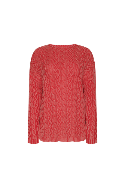Lightweight Cable Sweater | Cayenne