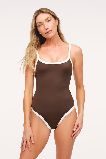 Scoop Neck One Piece | Espresso