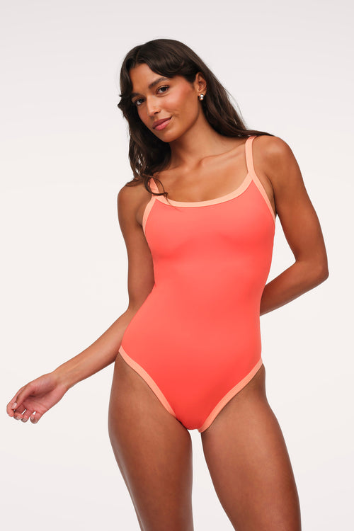 Scoop Neck One Piece | Papaya