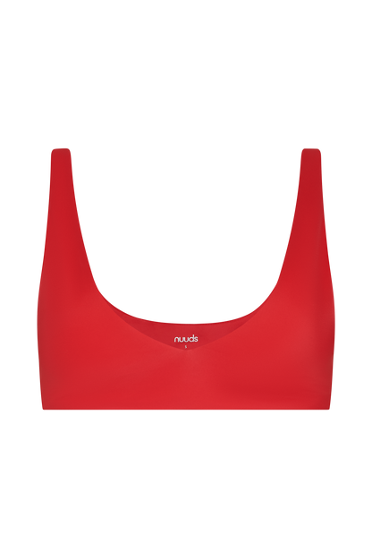 Plunge Bikini Top | Smooth Cayenne