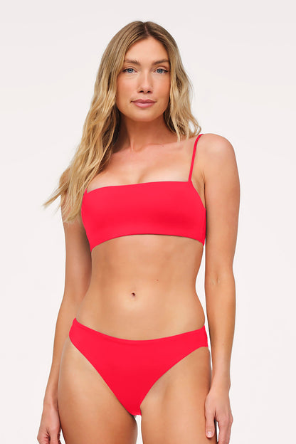 Bandeau Bikini Top | Smooth Cayenne