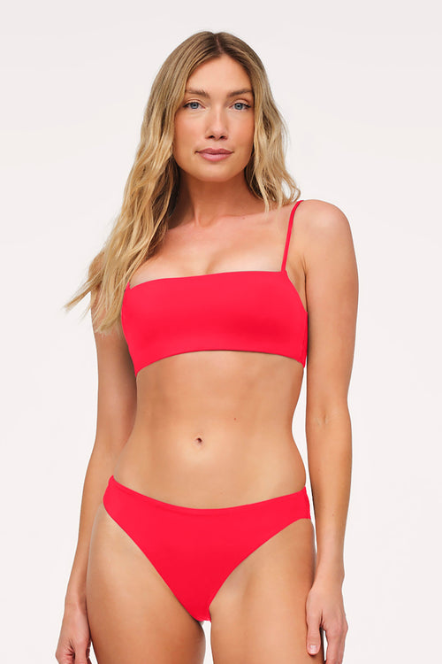 Bandeau Bikini Top | Smooth Cayenne