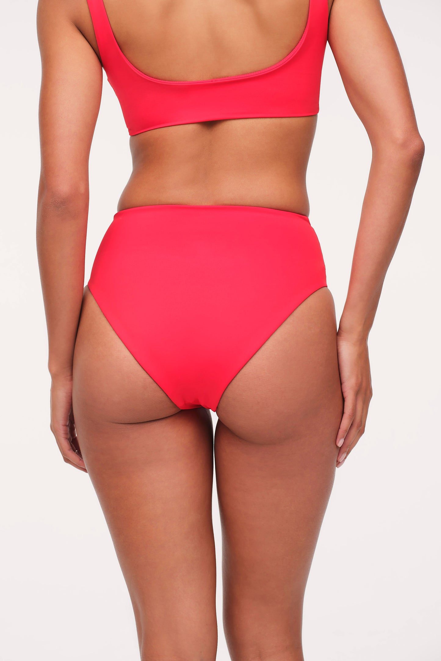 High Waist Bikini Bottom | Smooth Cayenne