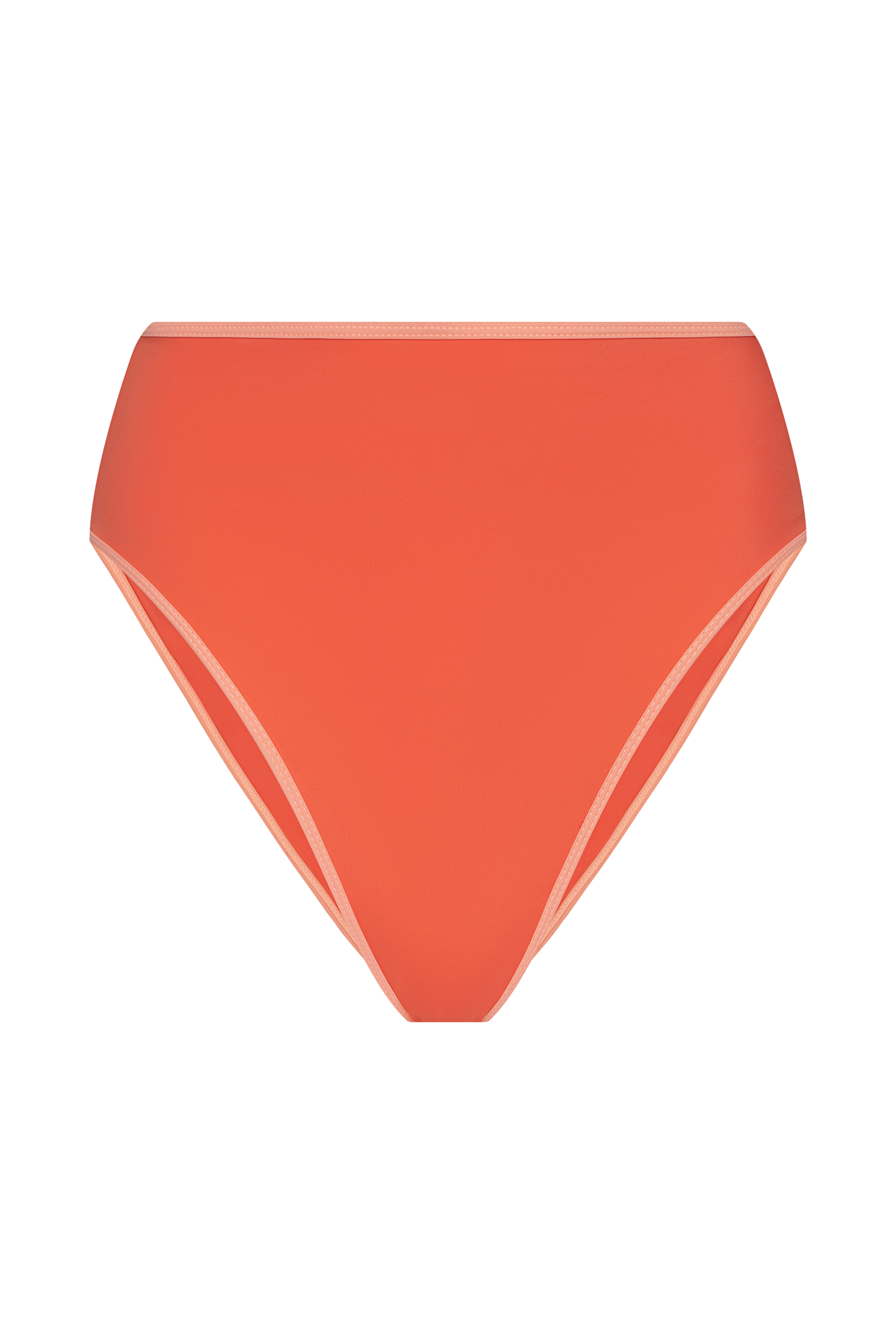 High Waist Bikini Bottom | Contrast Papaya