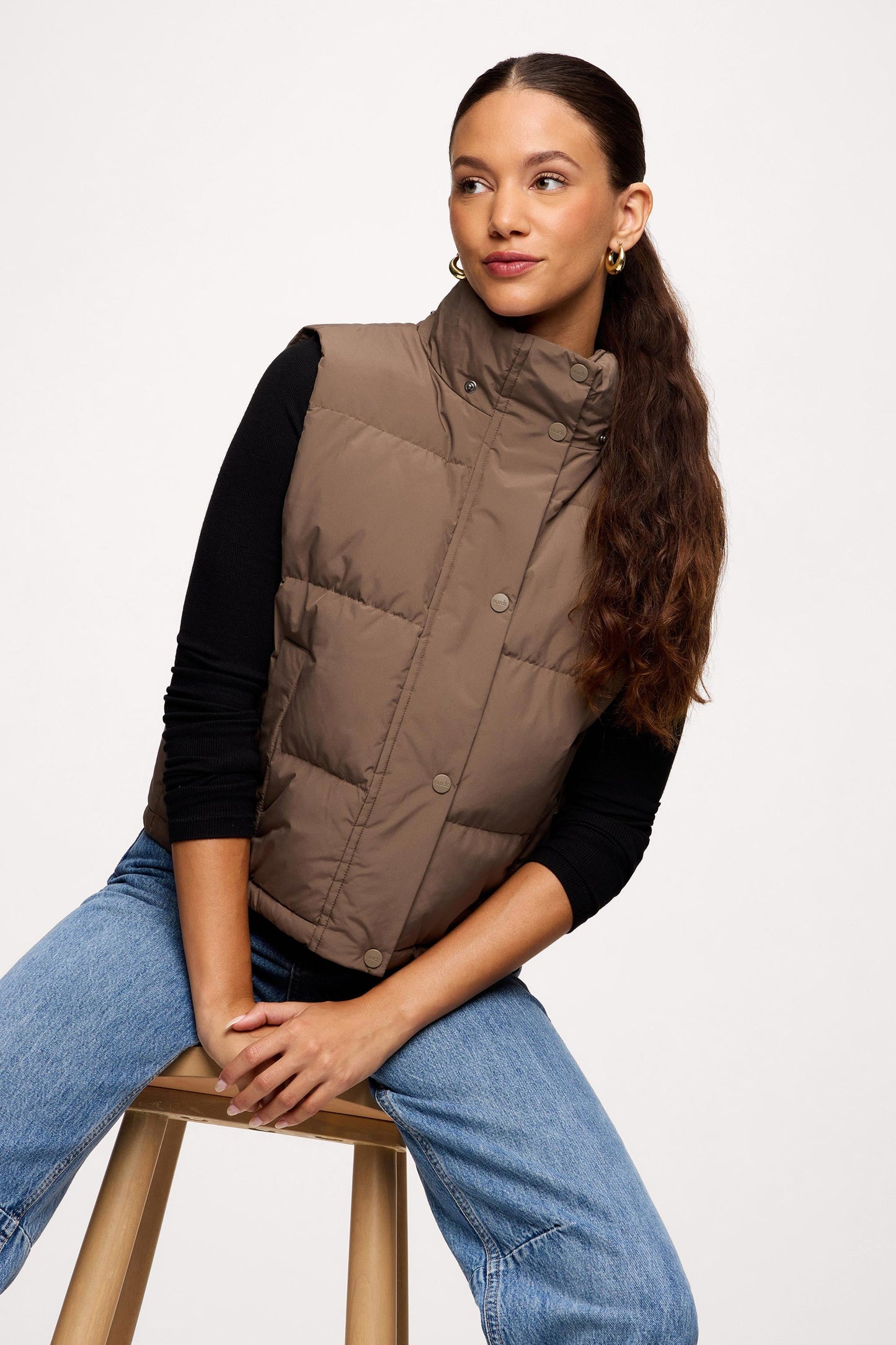 Peak Puffer Vest | Mocha