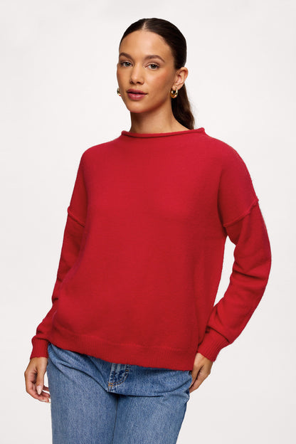Cozy Knit Mockneck Sweater