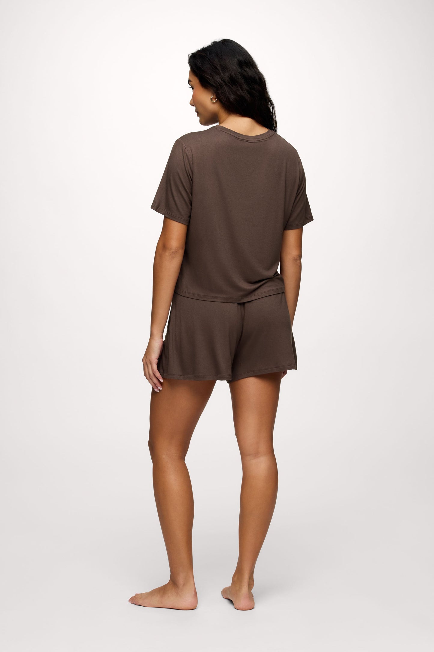 Pajama Short Set | Coffee