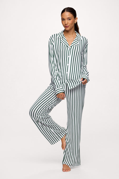 Button Front Pajama Set | Hunter