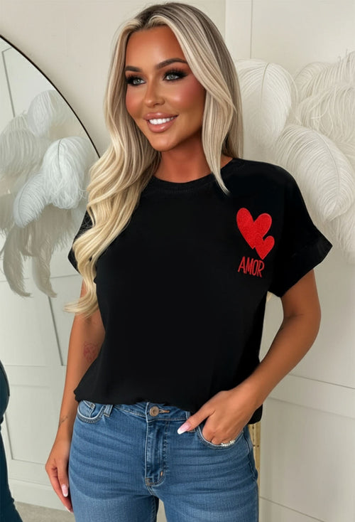 All About Love Charcoal Amor T-shirt