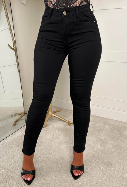 Amelie Black Stretch Push Up Skinny Jeans