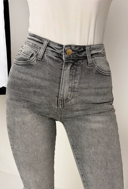 Amelie Grey Stretch Push Up Skinny Jeans
