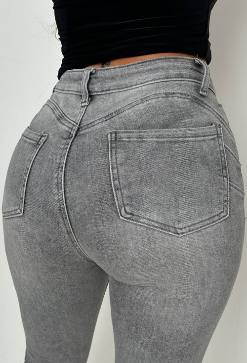 Amelie Grey Stretch Push Up Skinny Jeans