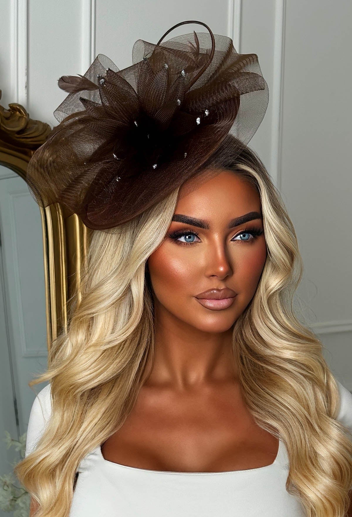 Arla Brown Floral Fascinator