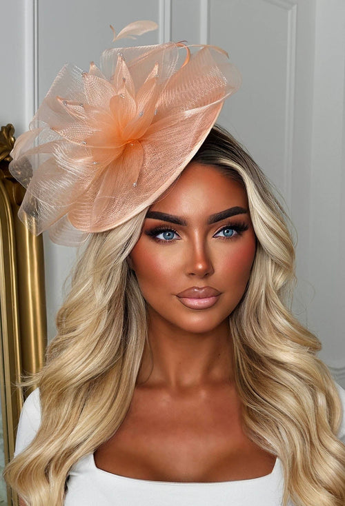 Arla Coral Floral Fascinator