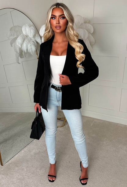 Babe Essential Black Fitted Blazer