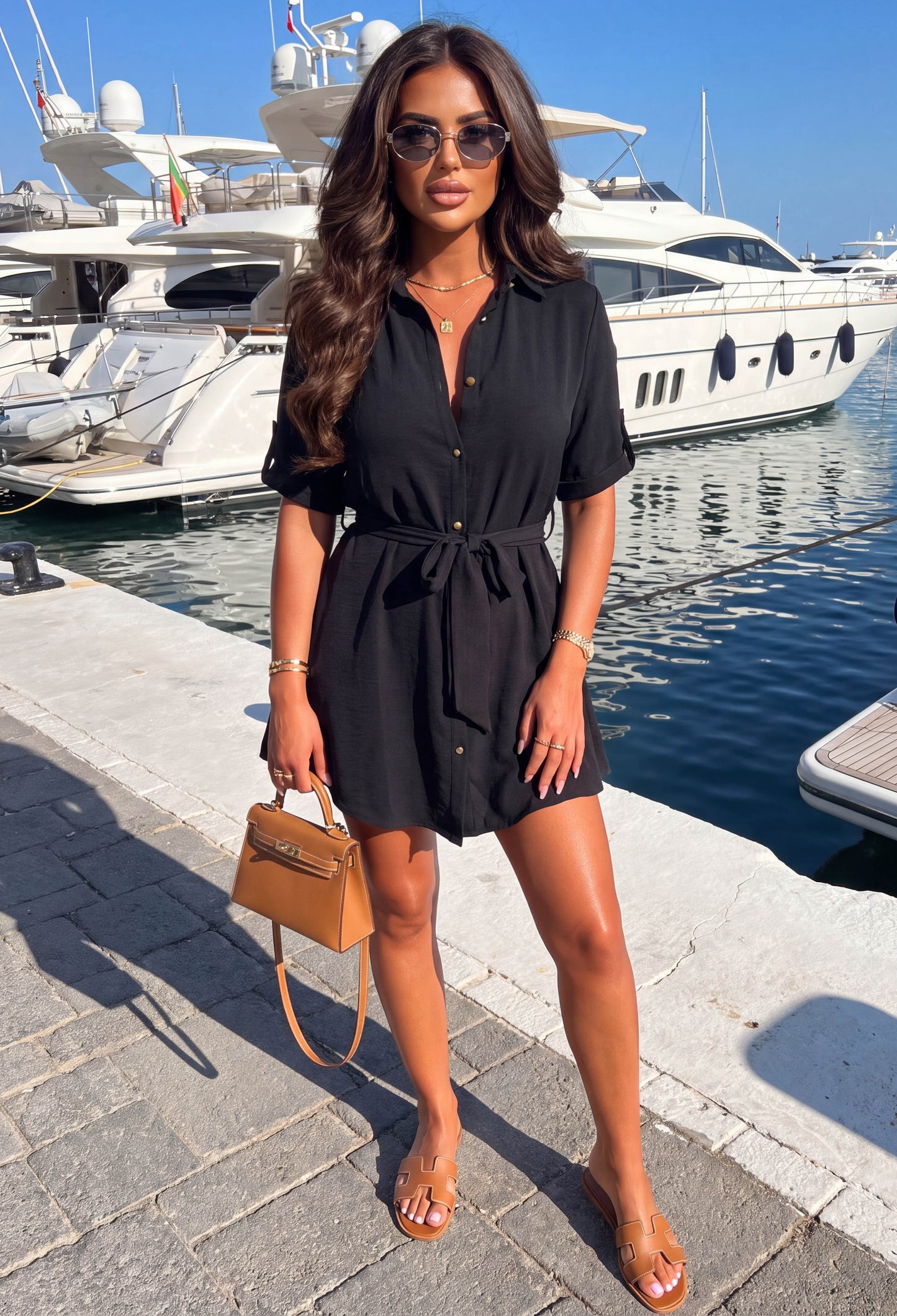 Baby Love Me Black Shirt Dress