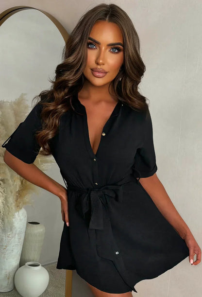 Baby Love Me Black Shirt Dress