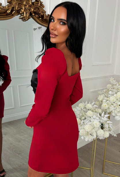 Be My Darling Red Bow Mini Dress
