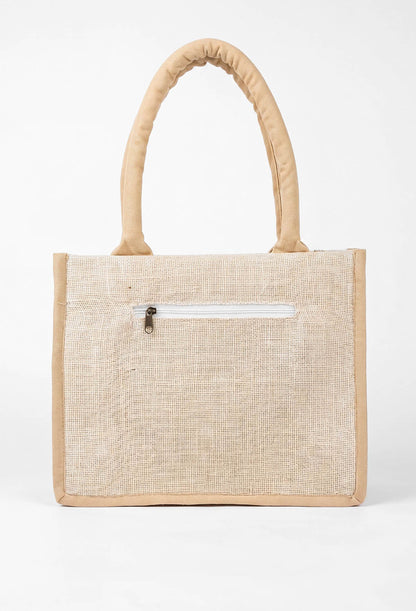 Beachside Beige Beach Beaded Bag