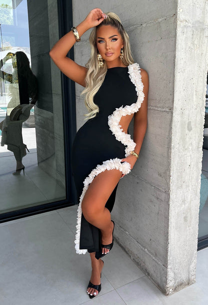 Billion Dollar Bae Black Cut Out Maxi Dress