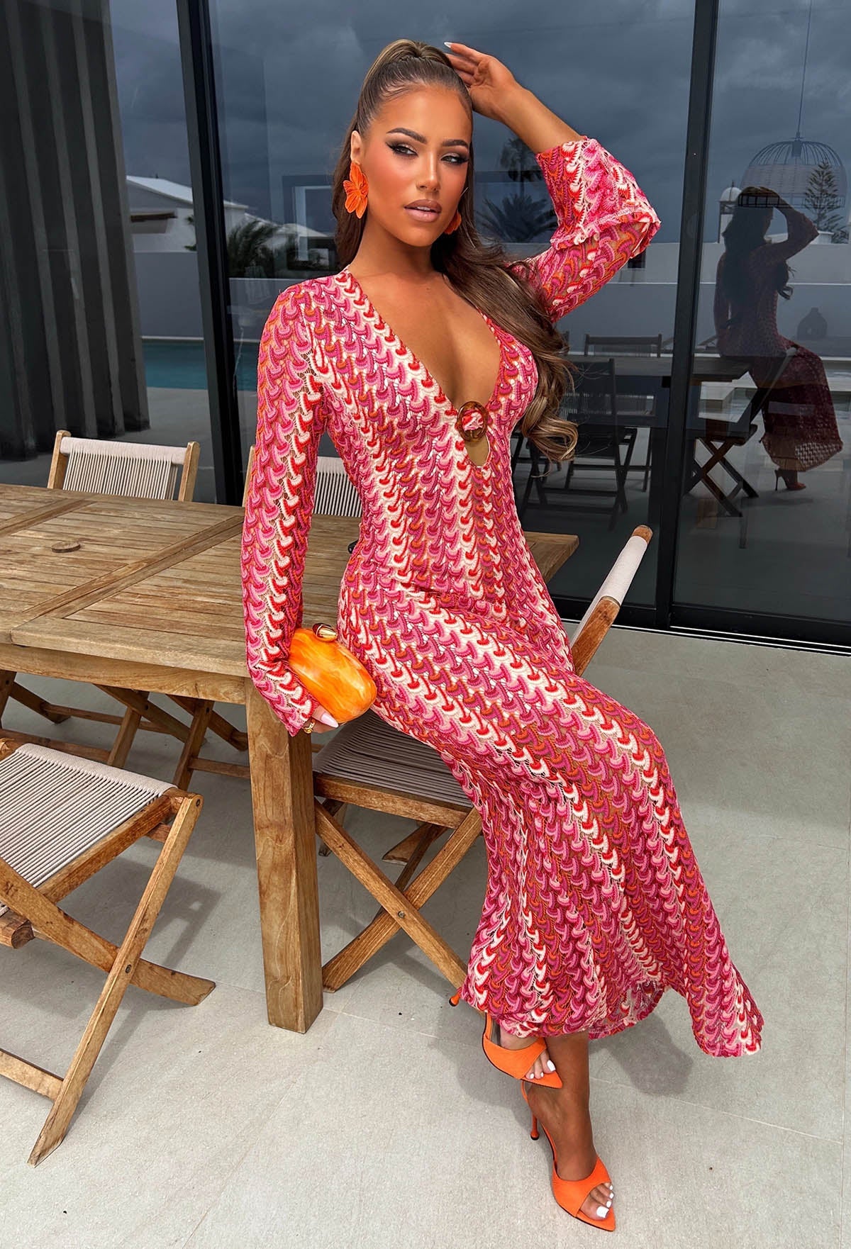 Bring On The Style Red Zig Zag Maxi Dress