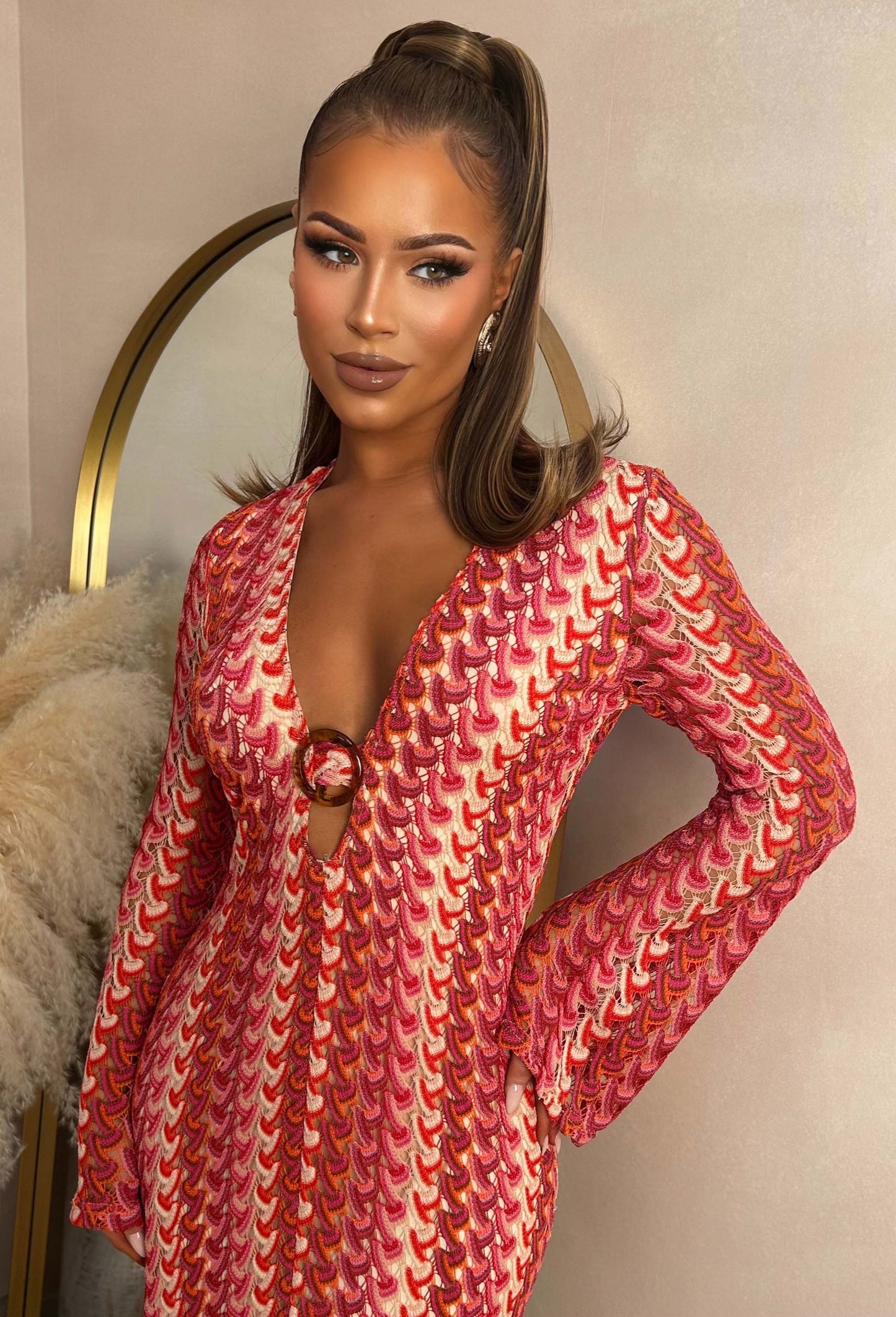 Bring On The Style Red Zig Zag Maxi Dress