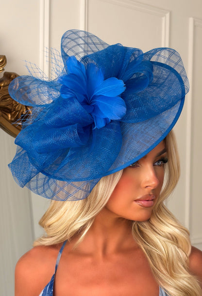 Cosmo Chic Cobalt Floral Bow Detail Fascinator