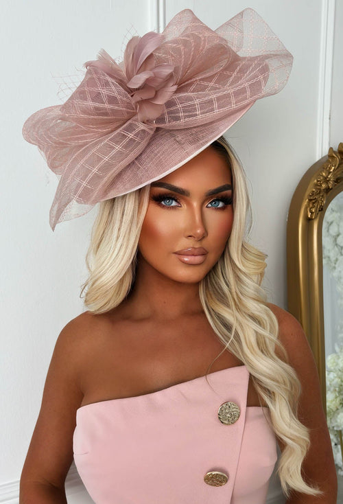 Cosmo Chic Mauve Floral Bow Detail Fascinator