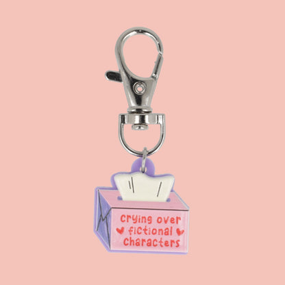 Crying Over Fictional Characters Keyring/Bag Charm