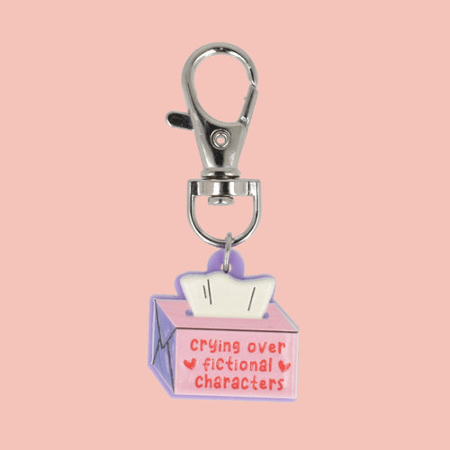 Crying Over Fictional Characters Keyring/Bag Charm
