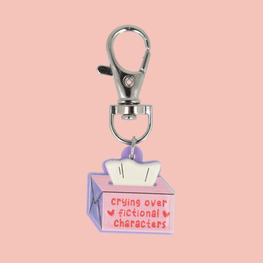 Crying Over Fictional Characters Keyring/Bag Charm