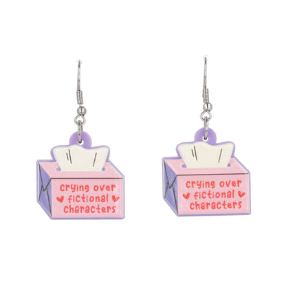 Crying Over Fictional Characters Earrings