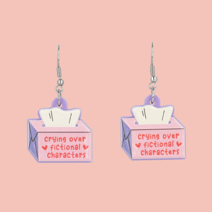 Crying Over Fictional Characters Earrings
