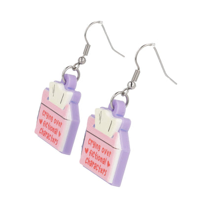Crying Over Fictional Characters Earrings