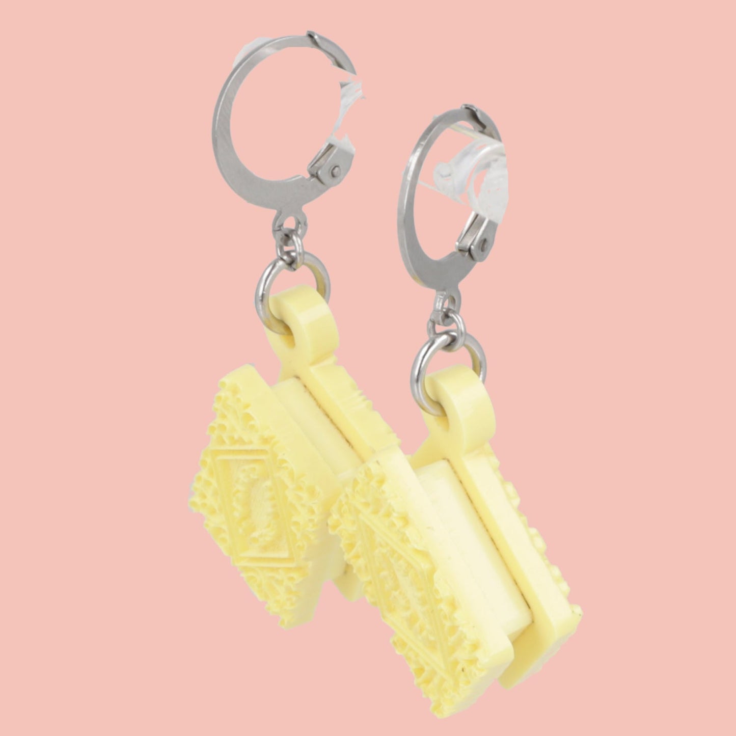 Custard Cream Biscuit Huggie Hoop Earrings
