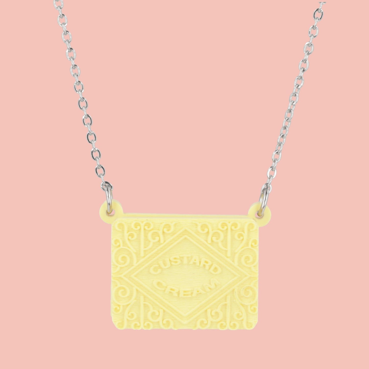 Custard Cream Biscuit Necklace