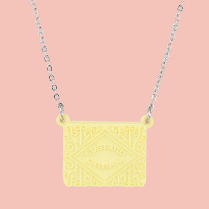 Custard Cream Biscuit Necklace