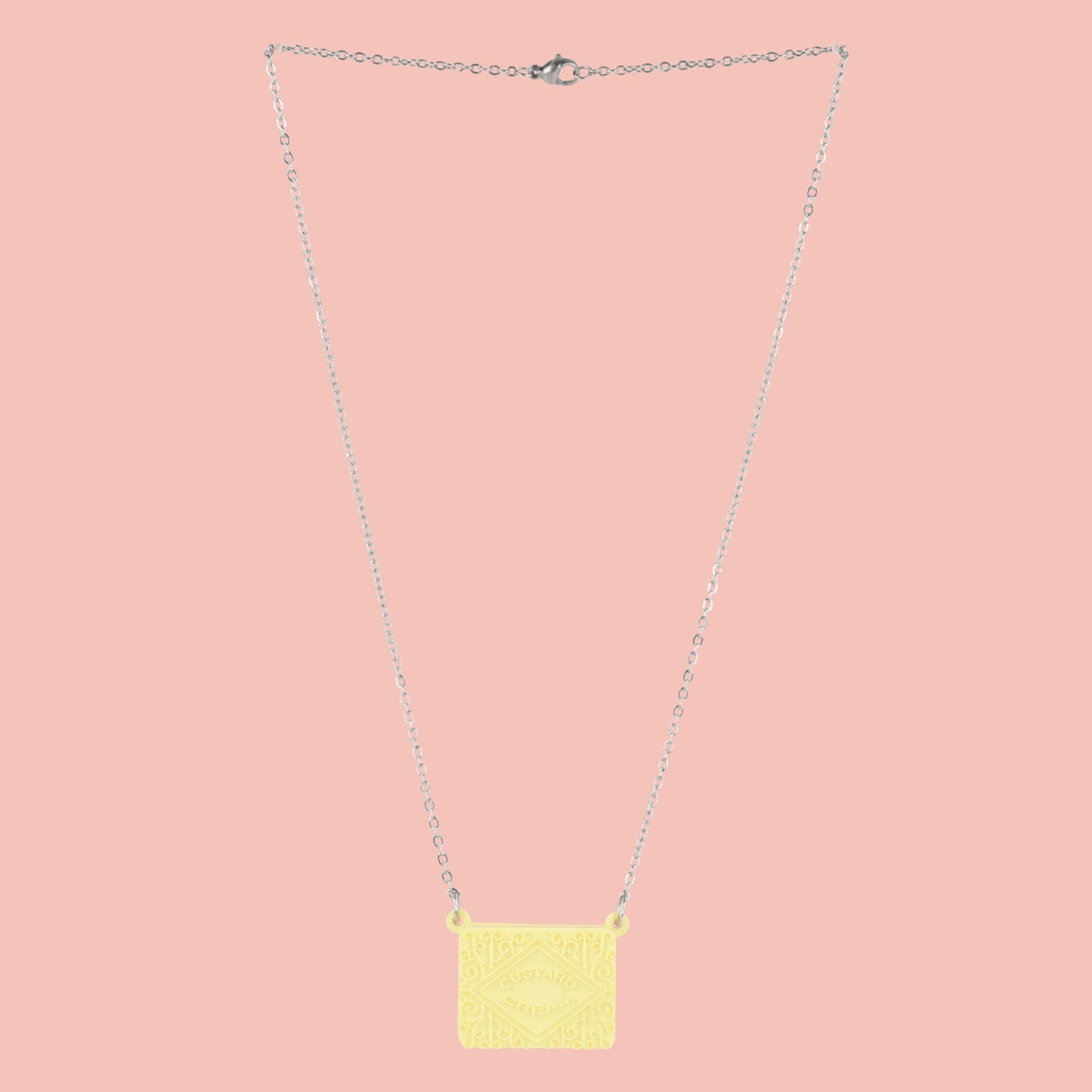 Custard Cream Biscuit Necklace