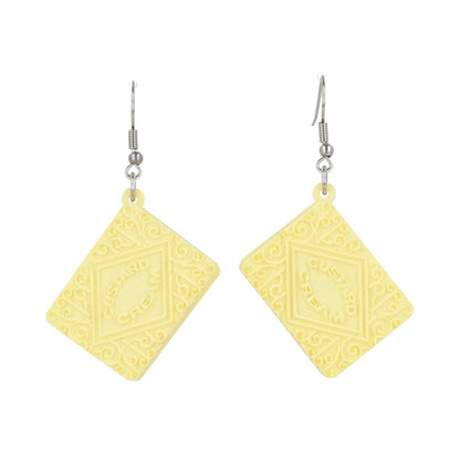 Custard Cream Biscuit Earrings