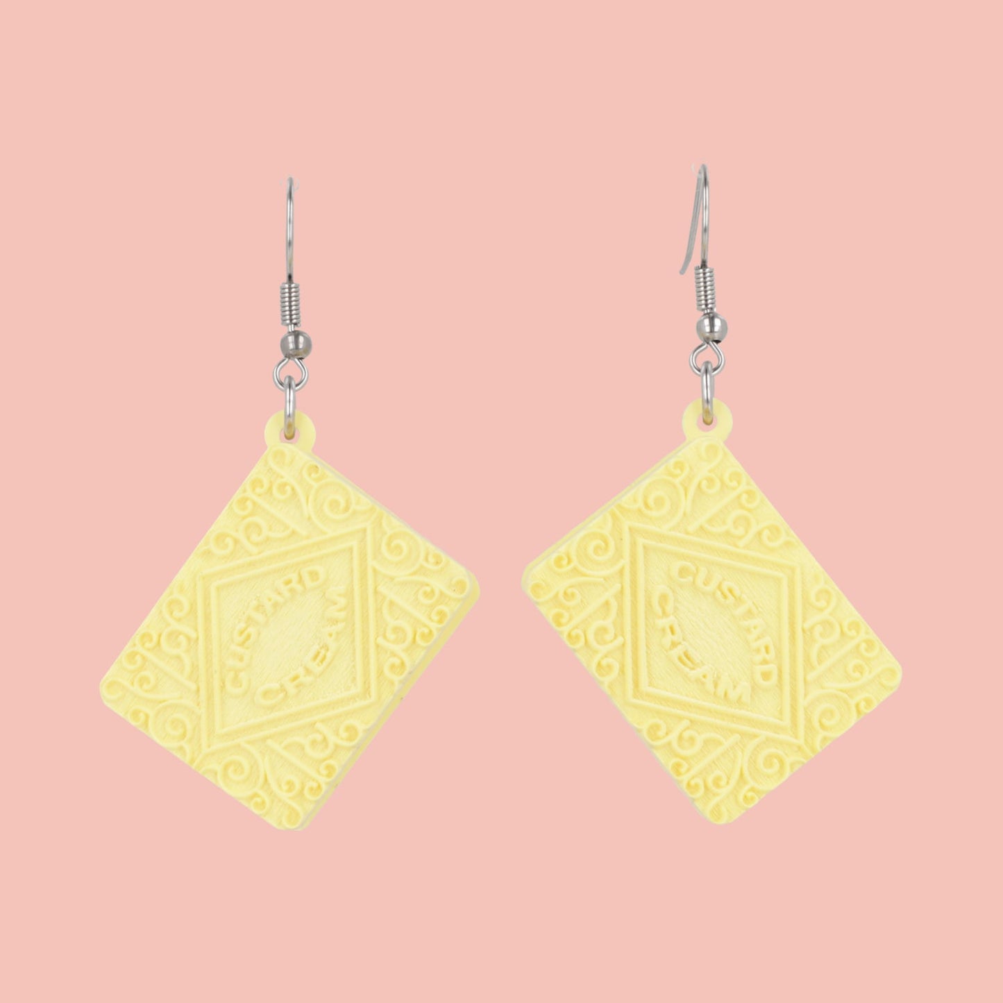 Custard Cream Biscuit Earrings