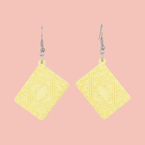 Custard Cream Biscuit Earrings