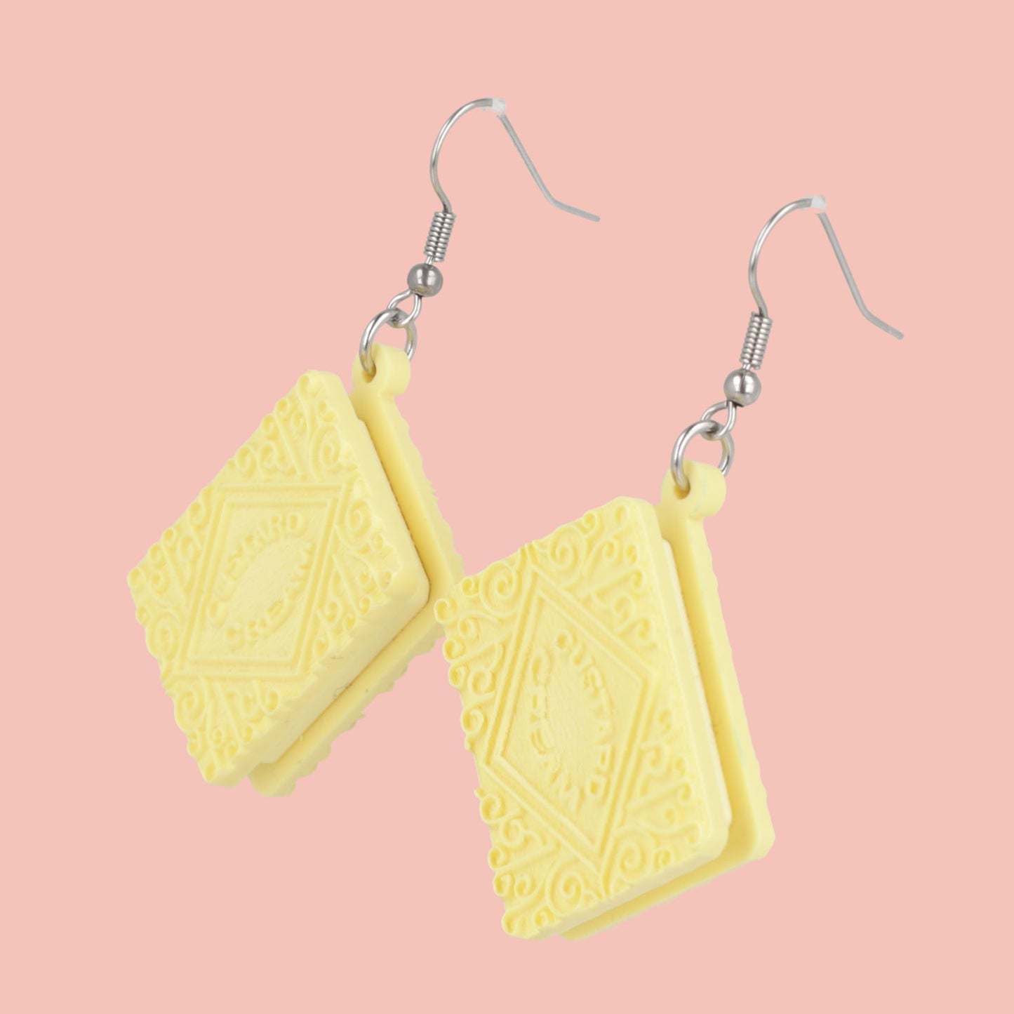 Custard Cream Biscuit Earrings